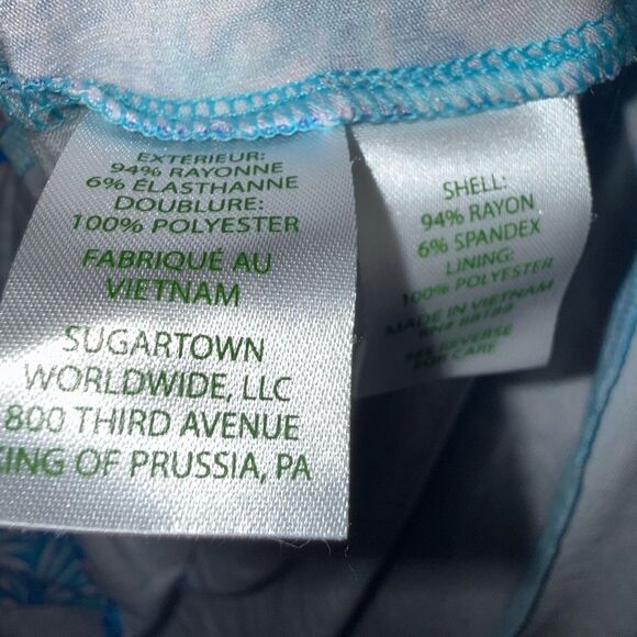 ❌Lilly Pulitzer Blue and Pink Floral High low Sleeveless colorful printed Dress - Picture 5 of 7